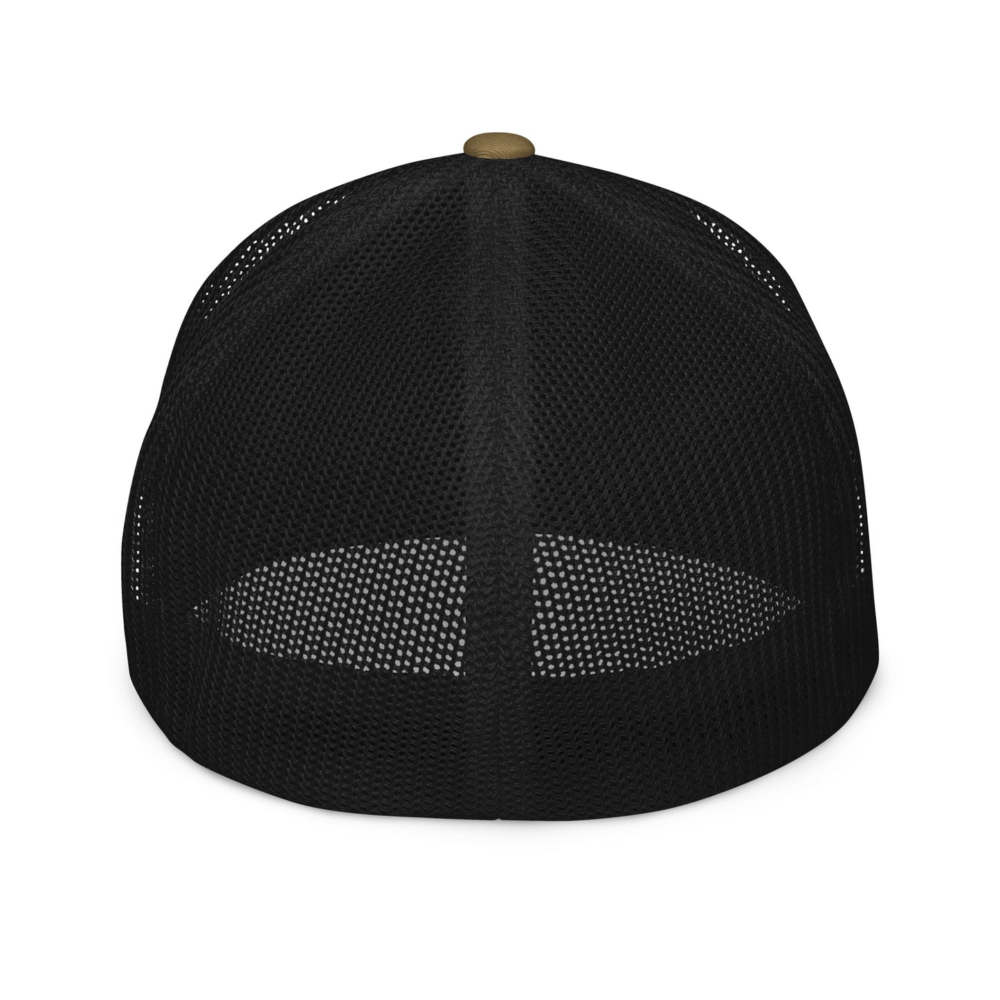 GODHEAD - CHRIST COLLECTION - BLACK on CAMO with BLACK BACK - Closed Back Trucker Cap