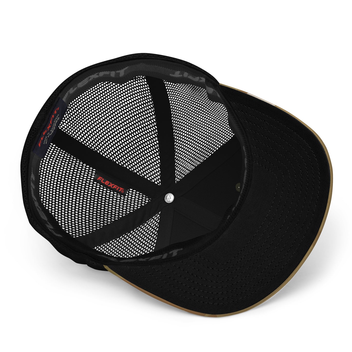 GODHEAD - CHRIST COLLECTION - BLACK on CAMO with BLACK BACK - Closed Back Trucker Cap