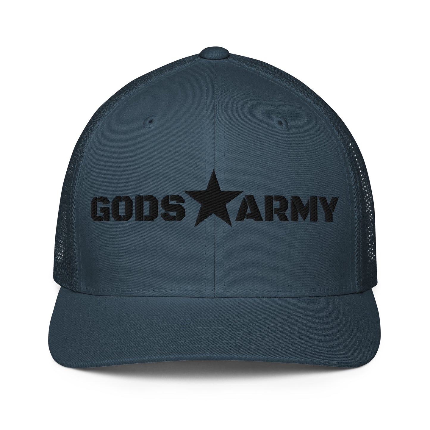 GODS ARMY - TRUE NORTH COLLECTION - Black on Teal - Closed-back trucker cap
