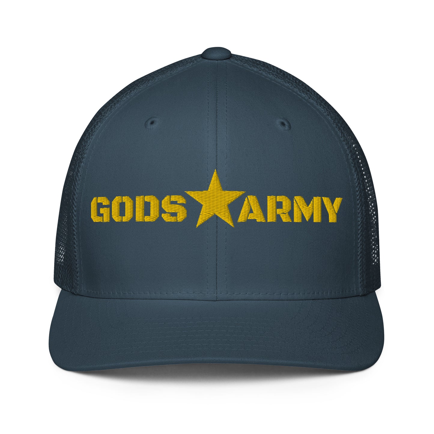 GODS ARMY - TRUE NORTH COLLECTION - Gold on Teal - Closed-back trucker cap