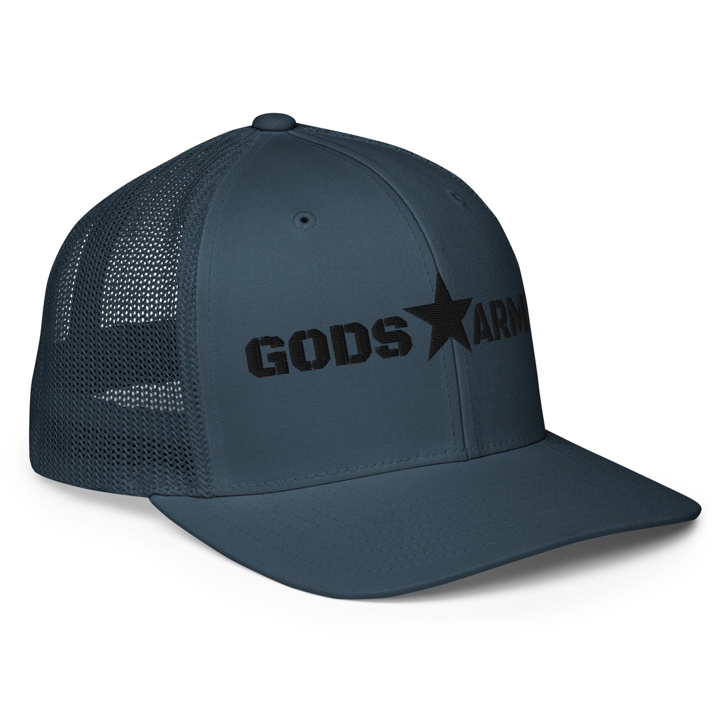 GODS ARMY - TRUE NORTH COLLECTION - Black on Teal - Closed-back trucker cap