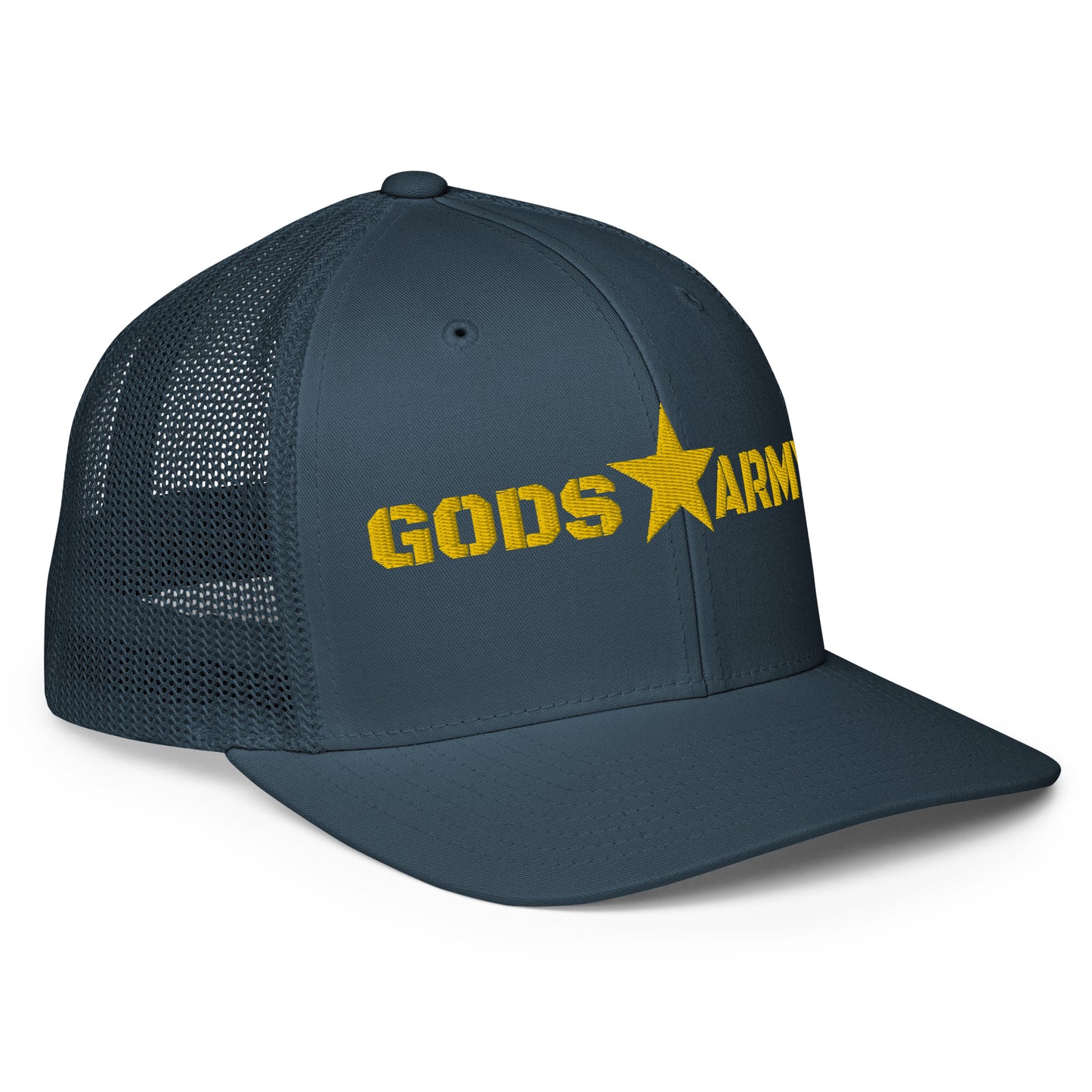GODS ARMY - TRUE NORTH COLLECTION - Gold on Teal - Closed-back trucker cap