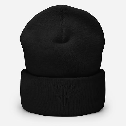 CHRISTFIT - ORIGINAL COLLECTION - BLACK on BLACK - Cuffed Beanie