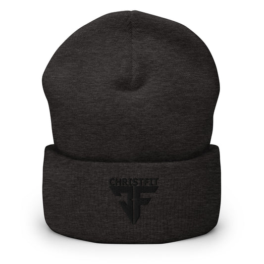 CHRISTFIT - ORIGINAL COLLECTION - BLACK on DARK GREY\GRAY - Cuffed Beanie