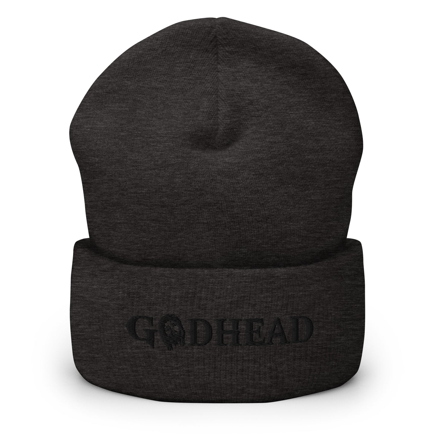 GODHEAD - CHRIST COLLECTION - BLACK on GREY\GRAY - Cuffed Beanie