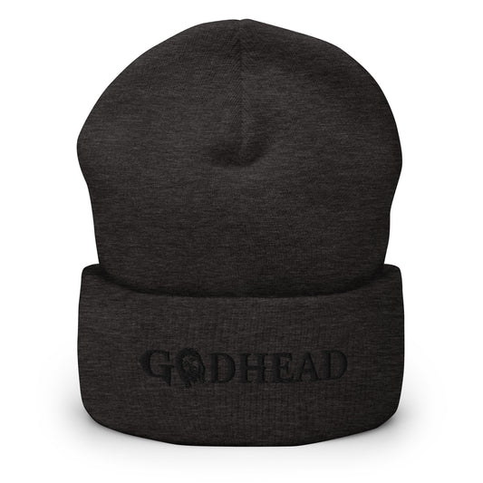 GODHEAD - CHRIST COLLECTION - BLACK on GREY\GRAY - Cuffed Beanie