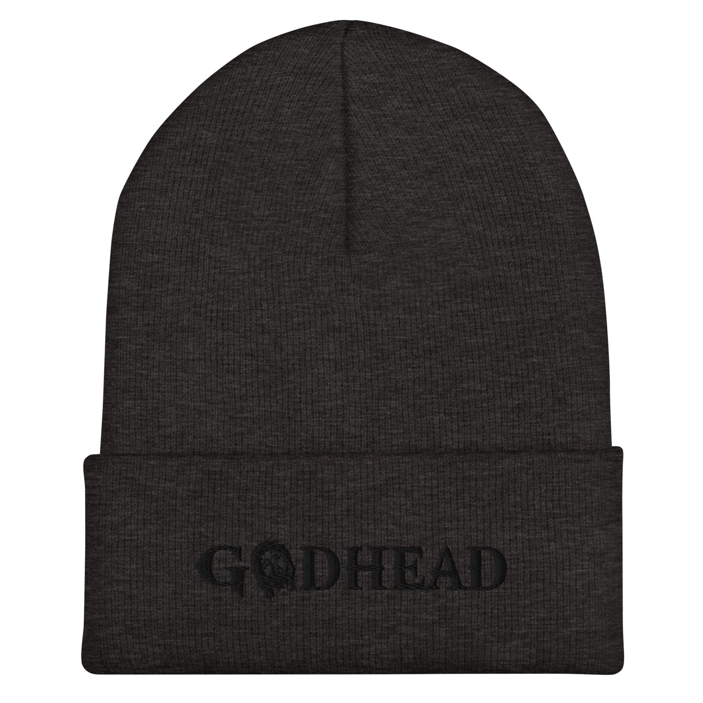 GODHEAD - CHRIST COLLECTION - BLACK on GREY\GRAY - Cuffed Beanie