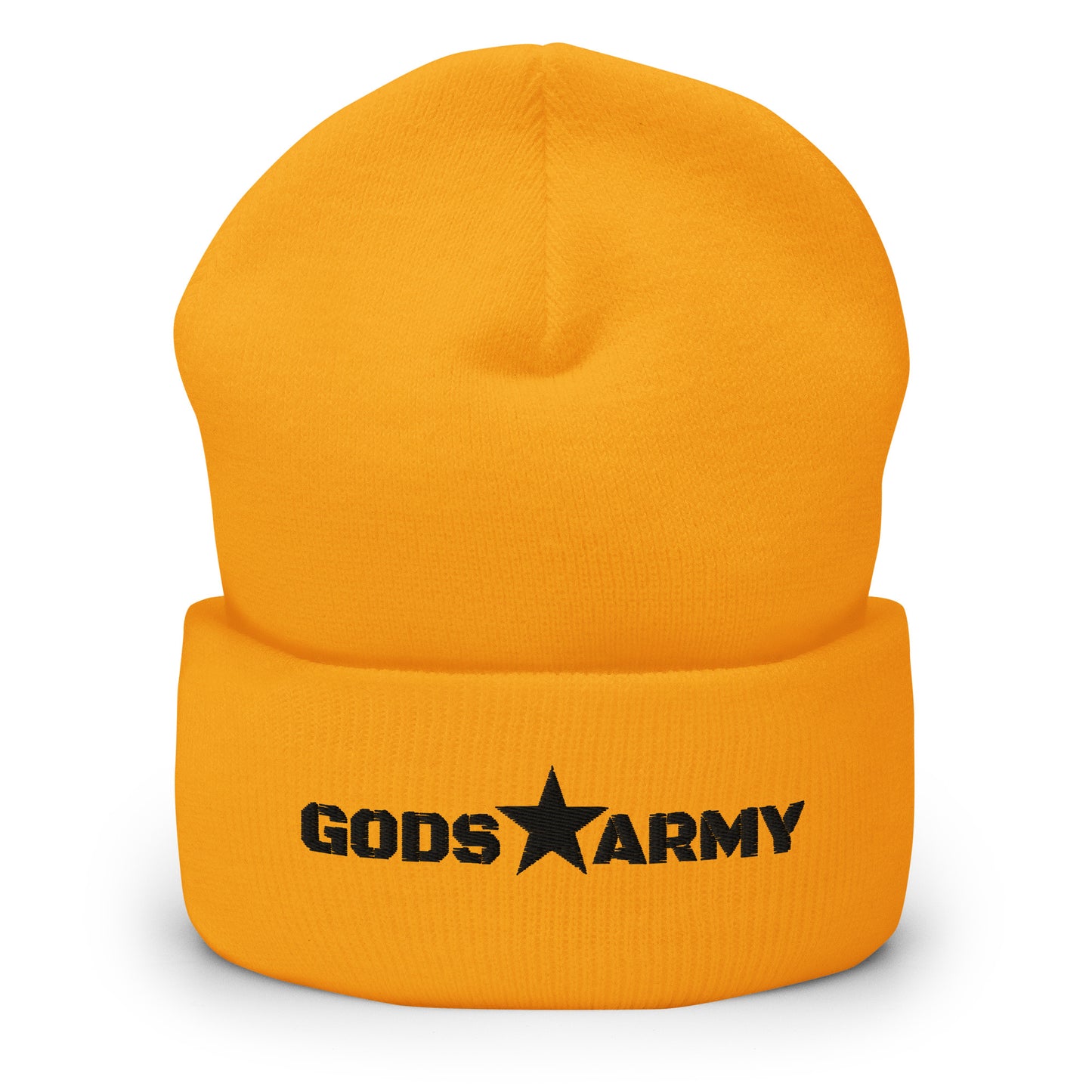 GODS ARMY - TRUE NORTH COLLECTION - Black on Gold - Cuffed Beanie