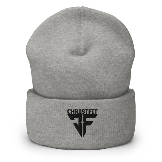 CHRISTFIT - ORIGINAL COLLECTION - BLACK on GREY\GRAY - Cuffed Beanie