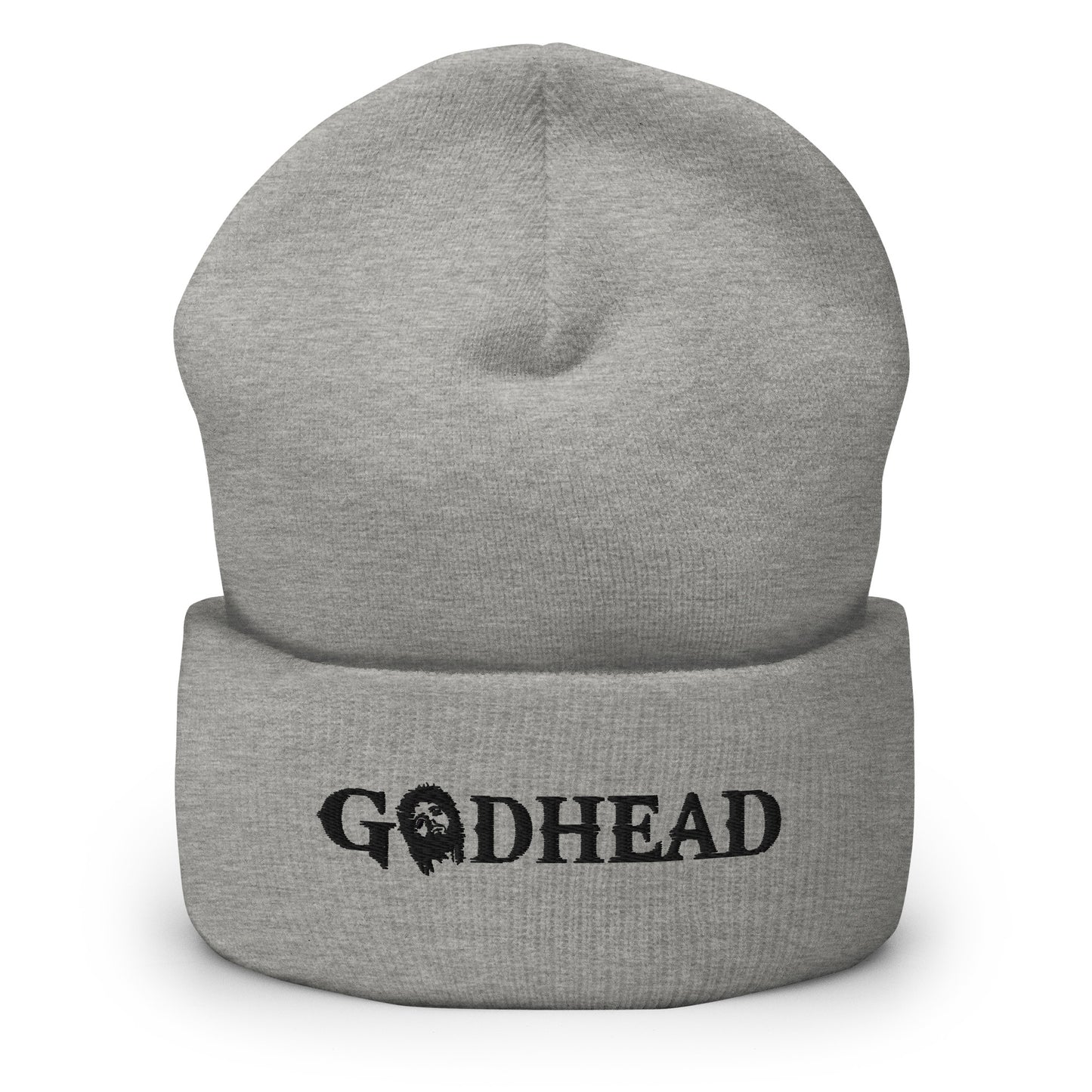 GODHEAD - CHRIST COLLECTION - BLACK on GREY\GRAY - Cuffed Beanie