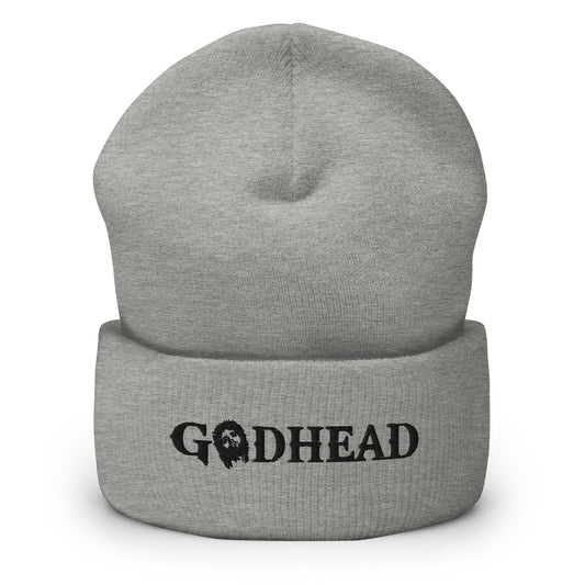 GODHEAD - CHRIST COLLECTION - BLACK on GREY\GRAY - Cuffed Beanie
