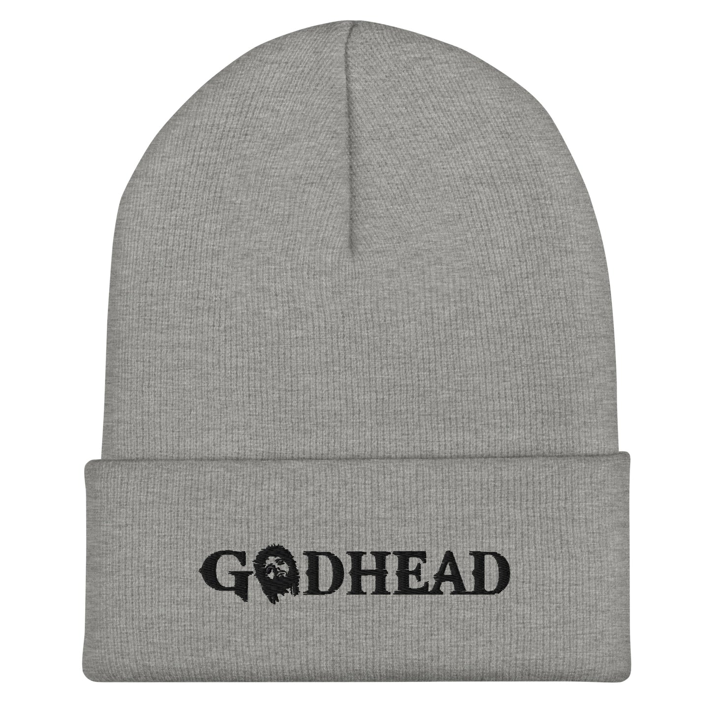 GODHEAD - CHRIST COLLECTION - BLACK on GREY\GRAY - Cuffed Beanie