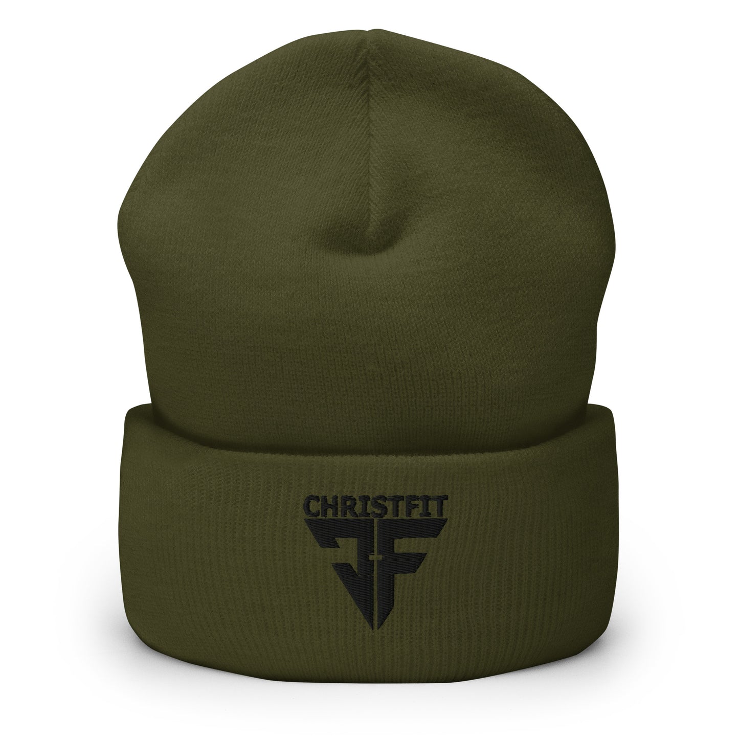 CHRISTFIT - ORIGINAL COLLECTION - BLACK on GREEN - Cuffed Beanie