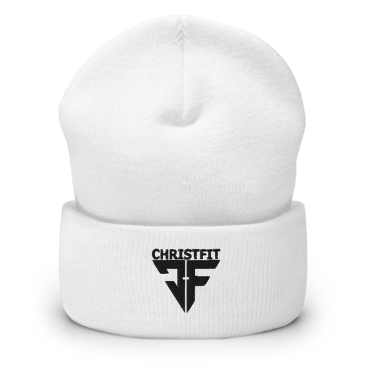 CHRISTFIT - ORIGINAL COLLECTION - BLACK on WHITE - Cuffed Beanie