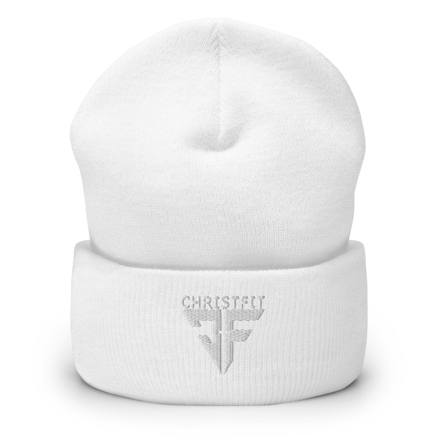 CHRISTFIT - ORIGINAL COLLECTION - WHITE on WHITE - Cuffed Beanie