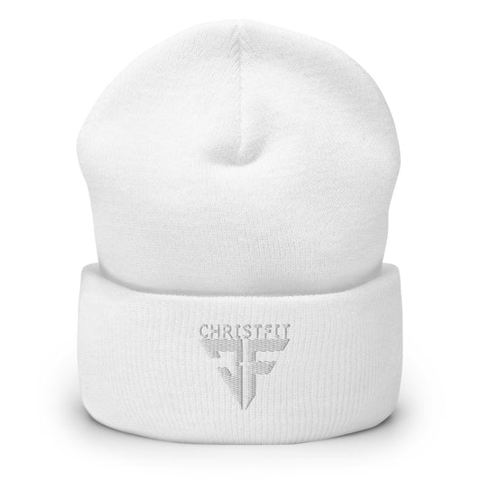 CHRISTFIT - ORIGINAL COLLECTION - WHITE on WHITE - Cuffed Beanie