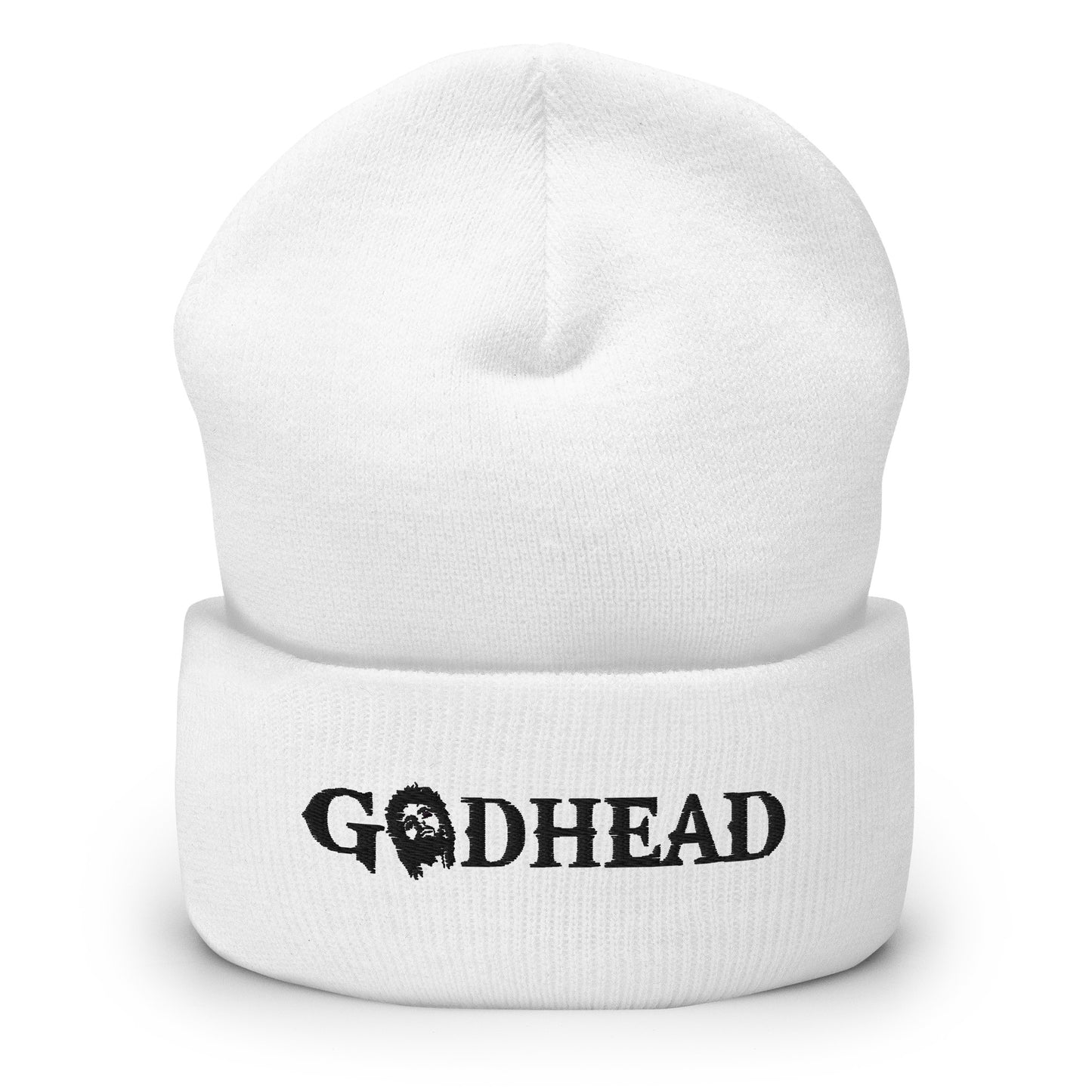 GODHEAD - CHRIST COLLECTION - BLACK on WHITE - Cuffed Beanie