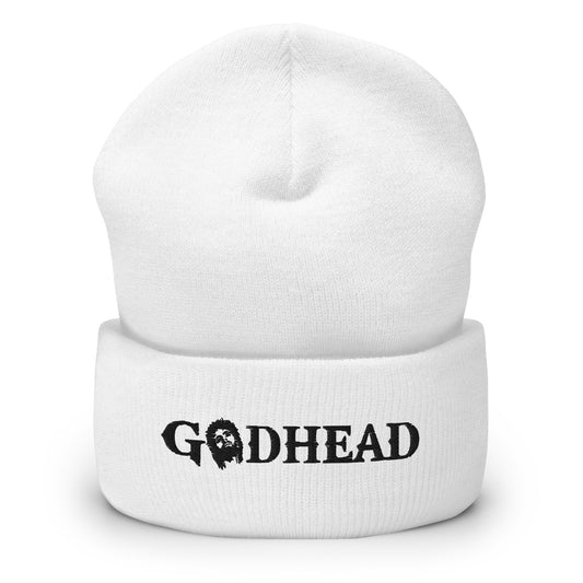 GODHEAD - CHRIST COLLECTION - BLACK on WHITE - Cuffed Beanie