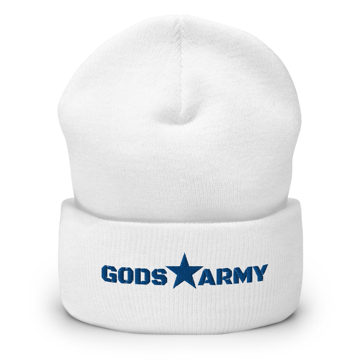 GODS ARMY - TRUE NORTH COLLECTION - Blue on White - Cuffed Beanie