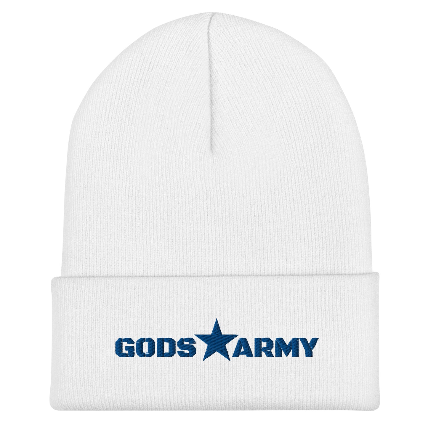 GODS ARMY - TRUE NORTH COLLECTION - Blue on White - Cuffed Beanie